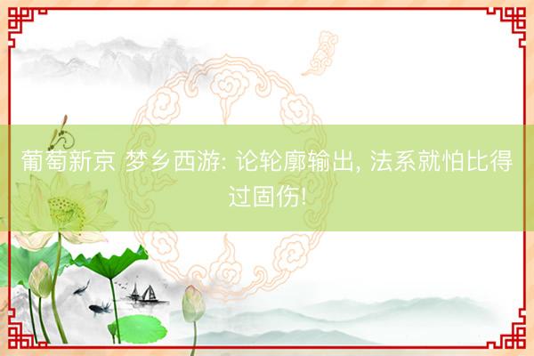 葡萄新京 梦乡西游: 论轮廓输出, 法系就怕比得过固伤!