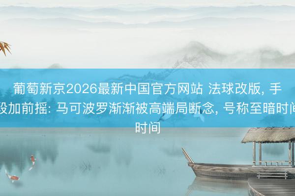 葡萄新京2026最新中国官方网站 法球改版， 手段加前摇: 马可波罗渐渐被高端局断念， 号称至暗时间