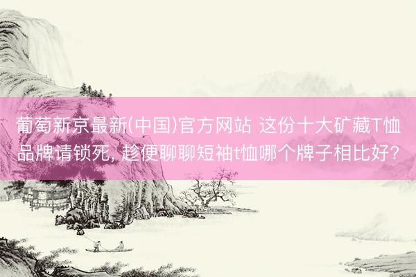 葡萄新京最新(中国)官方网站 这份十大矿藏T恤品牌请锁死, 趁便聊聊短袖t恤哪个牌子相比好?
