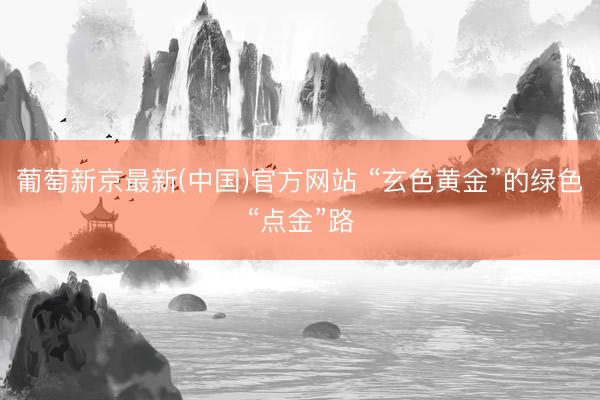 葡萄新京最新(中国)官方网站 “玄色黄金”的绿色“点金”路