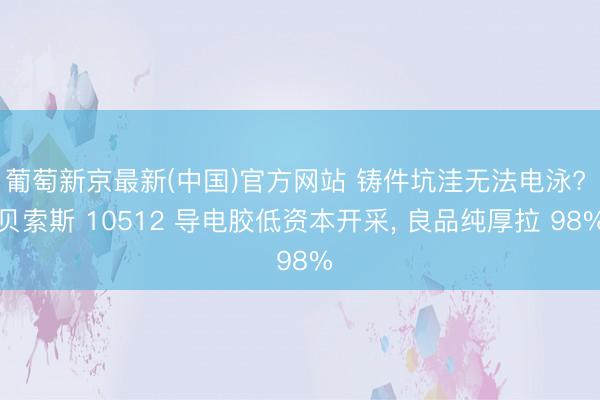 葡萄新京最新(中国)官方网站 铸件坑洼无法电泳? 贝索斯 10512 导电胶低资本开采， 良品纯厚拉 98%
