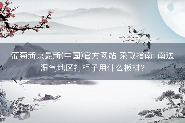 葡萄新京最新(中国)官方网站 采取指南: 南边湿气地区打柜子用什么板材?