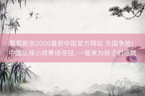 葡萄新京2026最新中国官方网站 为国争脸! 中国足球小将赛场夺冠， 一皆来为孩子们点赞