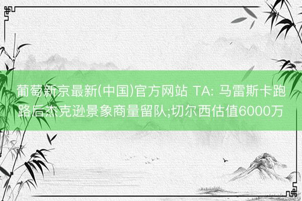 葡萄新京最新(中国)官方网站 TA: 马雷斯卡跑路后杰克逊景象商量留队;切尔西估值6000万