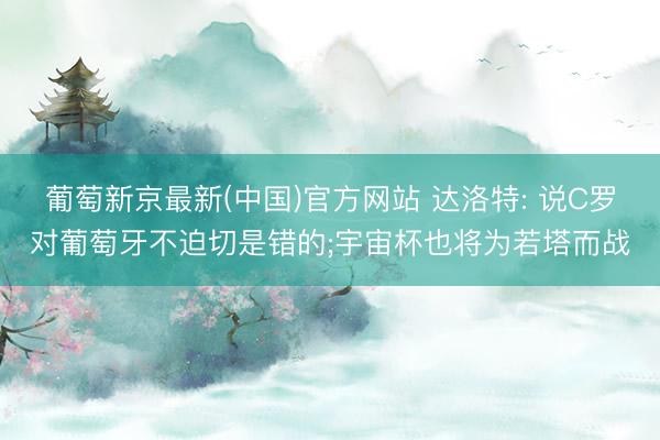 葡萄新京最新(中国)官方网站 达洛特: 说C罗对葡萄牙不迫切是错的;宇宙杯也将为若塔而战