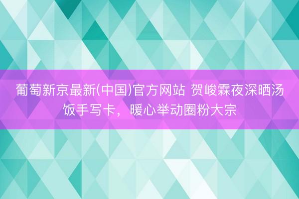 葡萄新京最新(中国)官方网站 贺峻霖夜深晒汤饭手写卡，暖心举动圈粉大宗