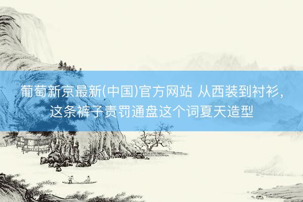 葡萄新京最新(中国)官方网站 从西装到衬衫，这条裤子责罚通盘这个词夏天造型